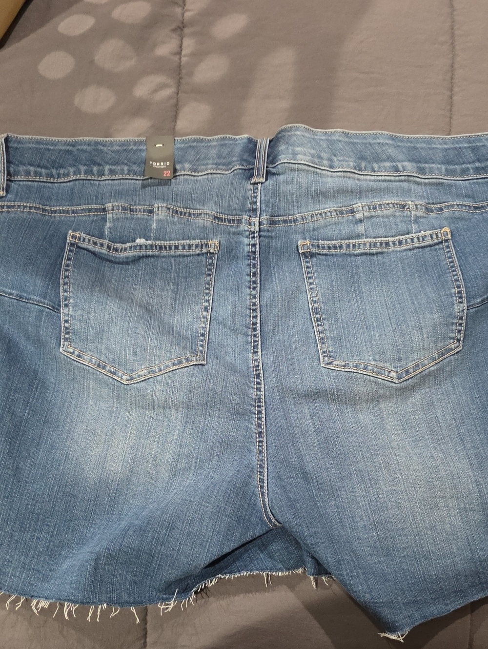 torrid Light Blue Distressed Denim Shorts NEW! - Picture 5 of 5